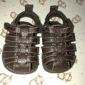 Baby boy leather sandals size 2 toddler